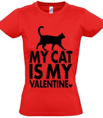 tričko na valentýna kočka